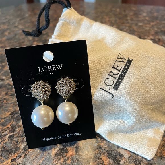 J. Crew Factory Jewelry - Jcrew factory faux pearl drop earrings